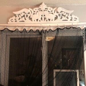 Vintage hand carved Window topper